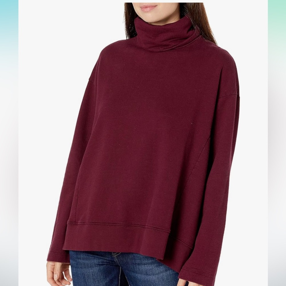 AG Adriano Goldschmied Haven Oversized Turtleneck Sweatshirt